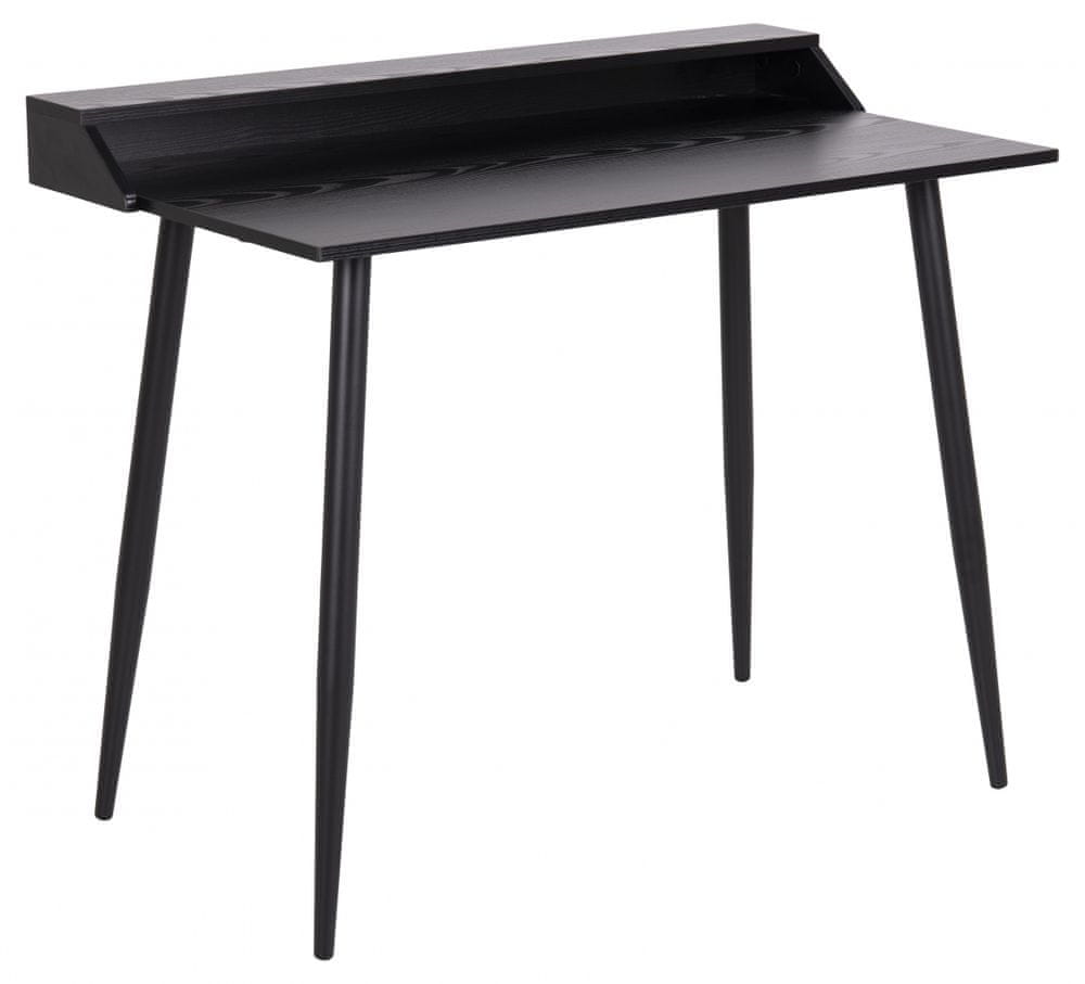 Design Scandinavia Pracovný stôl Joe, 100 cm, MDF, čierna